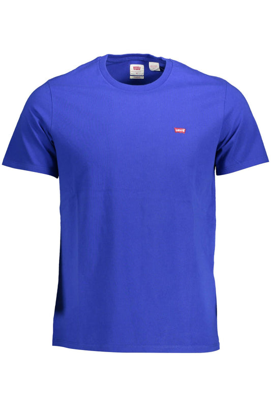 Classic Blue Cotton Logo Tee