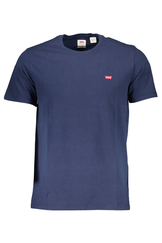 Classic Crew Neck Logo Tee in Blue