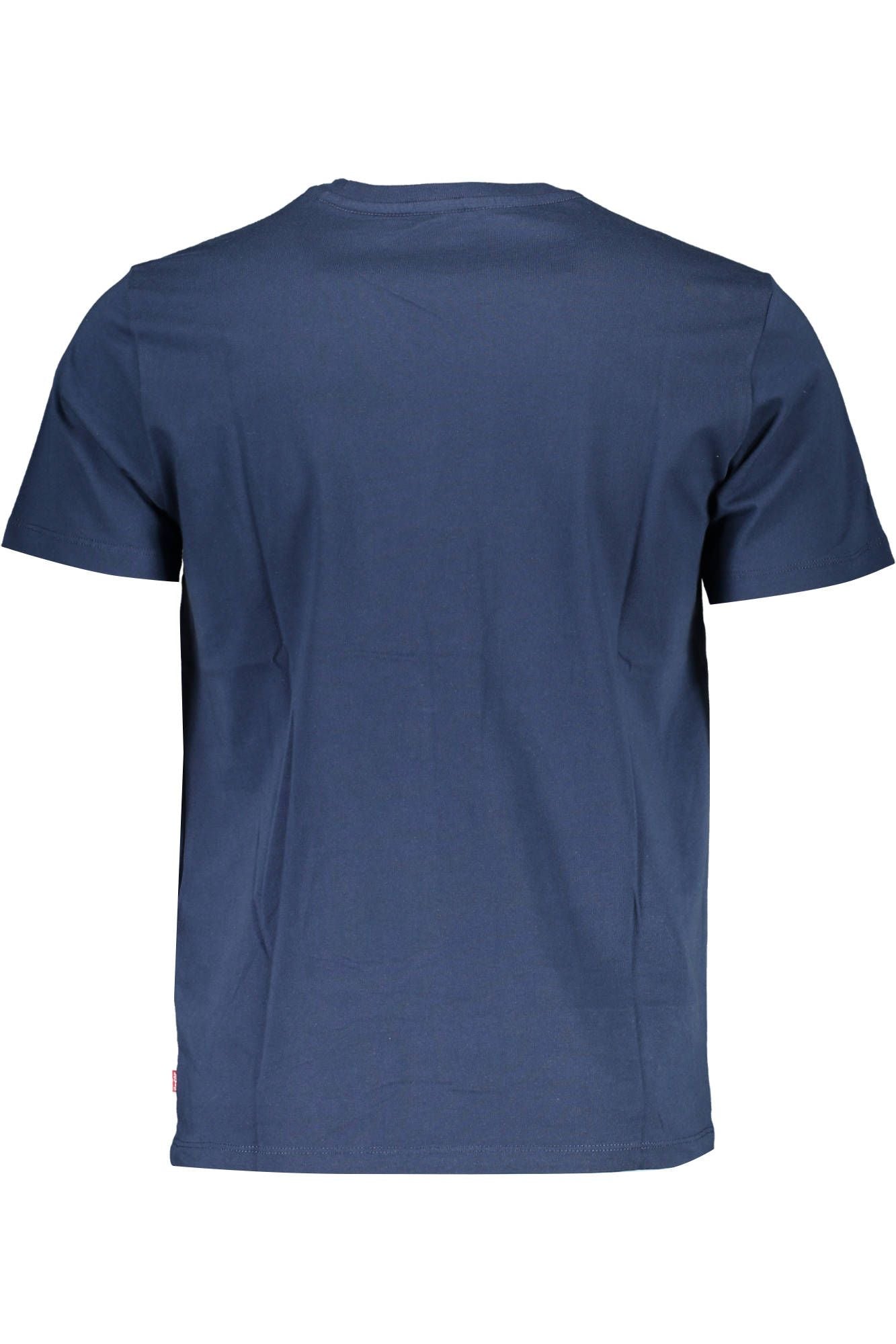 Classic Crew Neck Blue Tee with Logo