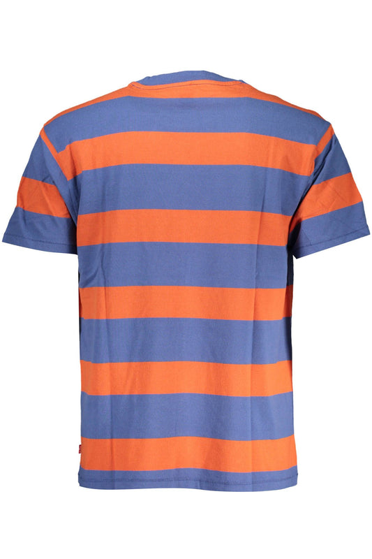 Vintage Fit Blue Embroidered Logo Tee