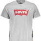 Sleek Gray Crew Neck Logo Tee