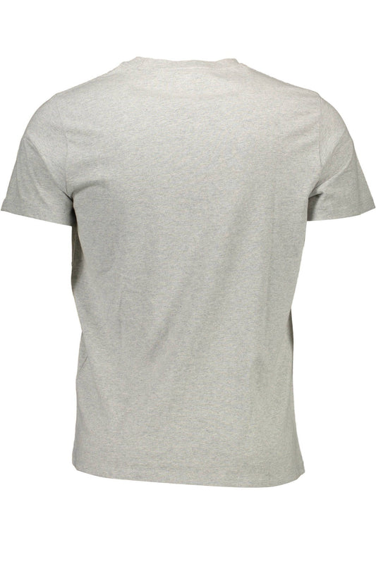 Chic Gray Crew Neck Cotton Tee