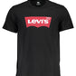Sleek Black Cotton Crew Neck Tee