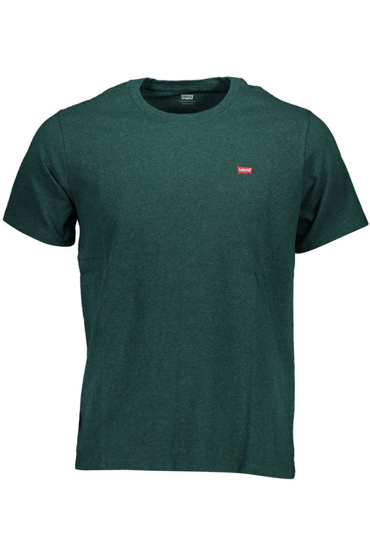 Classic Green Cotton Tee with Signature Logo