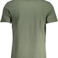 Chic V-Neck Cotton Tee in Lush Green