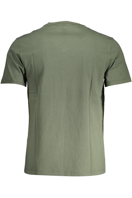 Chic V-Neck Cotton Tee in Lush Green