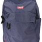 Chic Blue Urban Backpack with Embroidered Logo