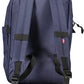 Chic Blue Urban Backpack with Embroidered Logo