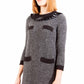 Chic Gray Wool Dress with Pockets