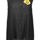 Elegant Sleeveless Black Shirt with Logo Detail
