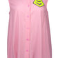 Chic Pink Sleeveless Button-Up Shirt