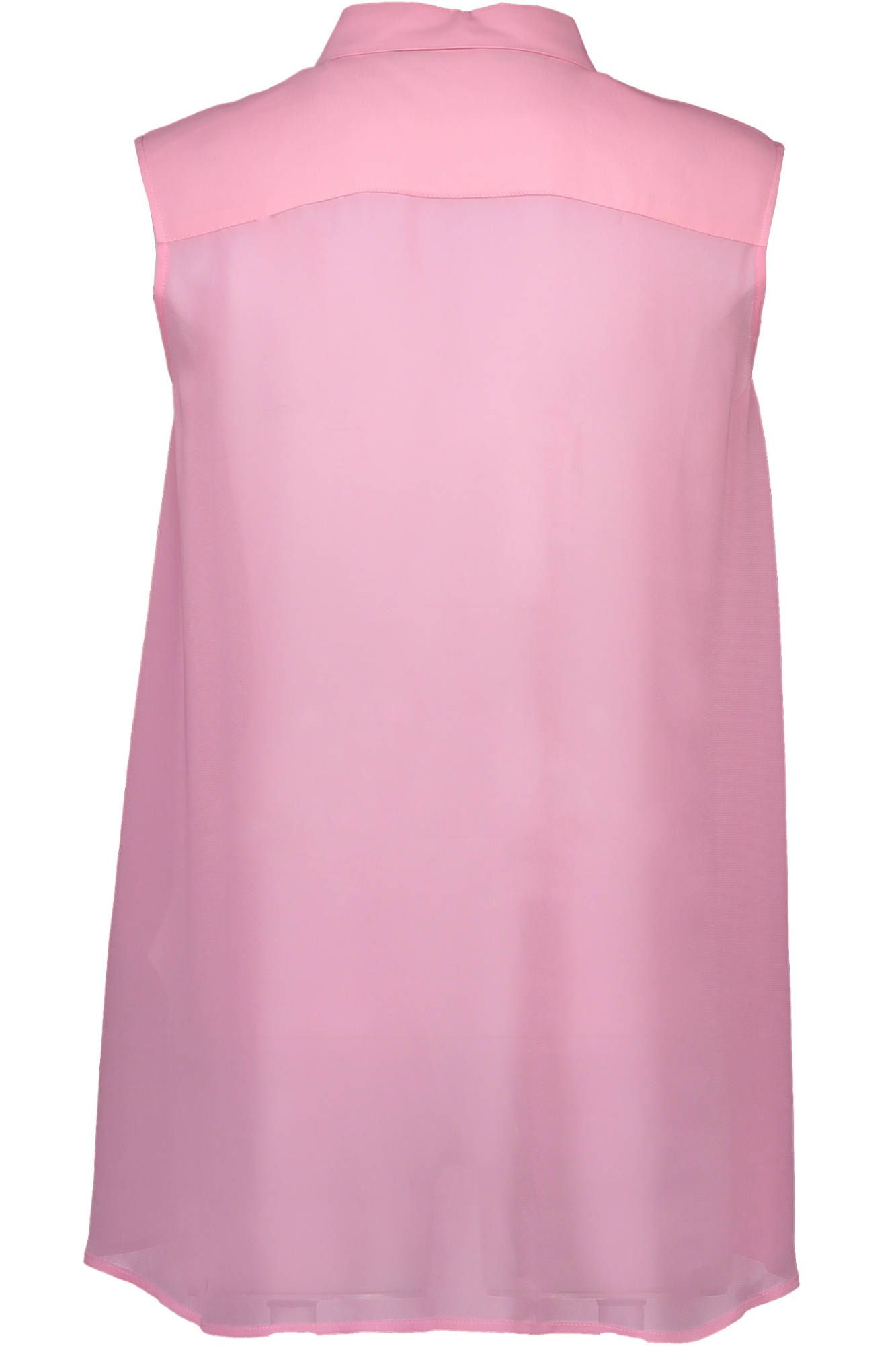 Chic Pink Sleeveless Button-Up Shirt