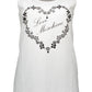 Chic Embellished Logo White Tank Top