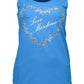 Chic Blue Embellished Logo Tank Top