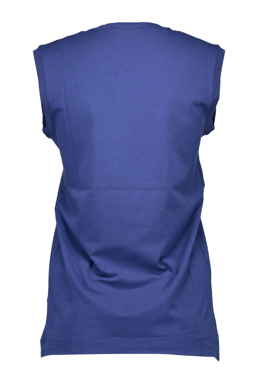 Chic Blue Logo Print Tank Top