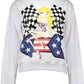 White Round Neck Logo Sweatshirt
