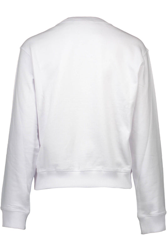 White Round Neck Logo Sweatshirt