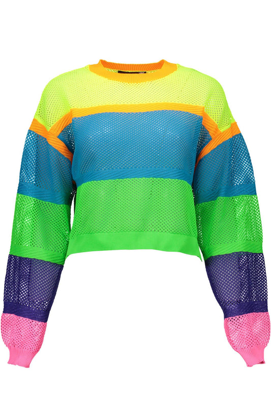Chic Multicolor Long Sleeve Logo Sweater