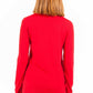 Chic Embroidered Logo Red Sweater