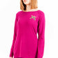 Chic Purple Sweater with Logo Embellishment