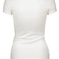 Chic White Cotton Tee with Designer Print