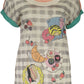 Chic Multicolor Logo Print Tee