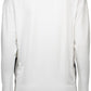 Elegant White Boat Neck Logo Tee