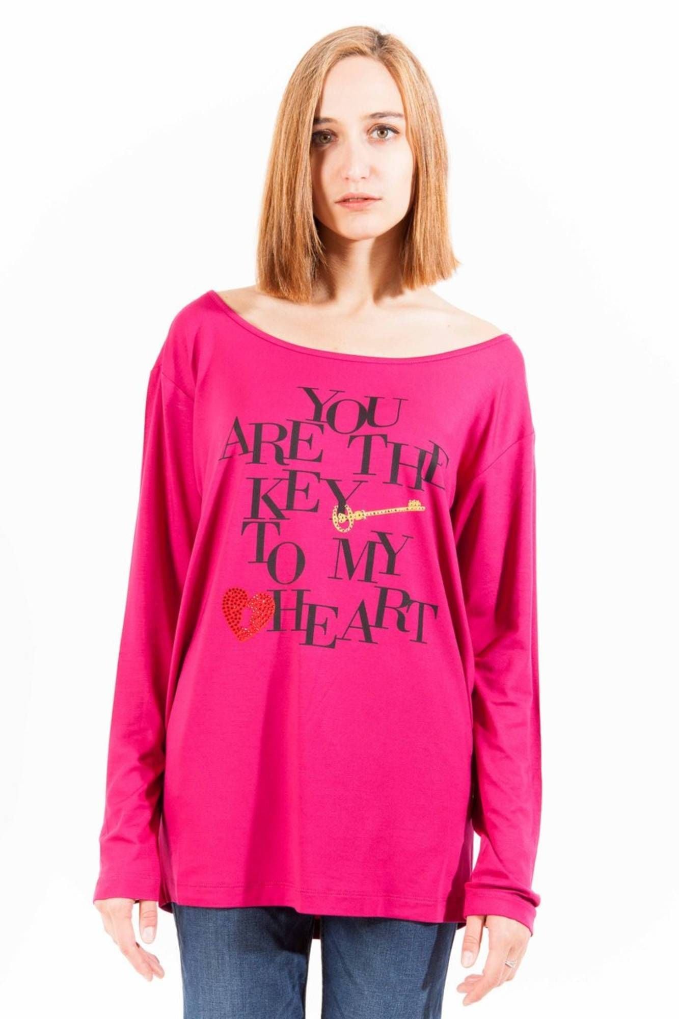 Chic Pink Long Sleeve Logo Tee