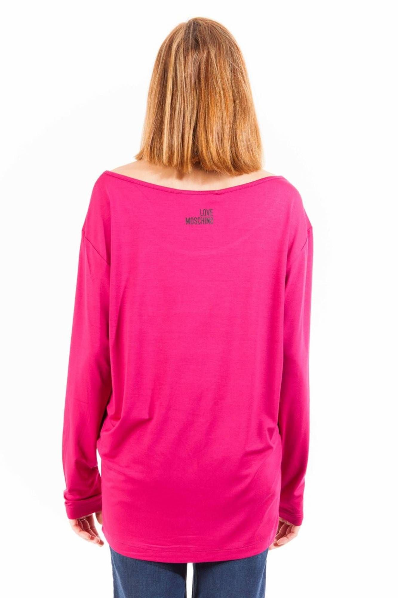 Chic Pink Long Sleeve Logo Tee