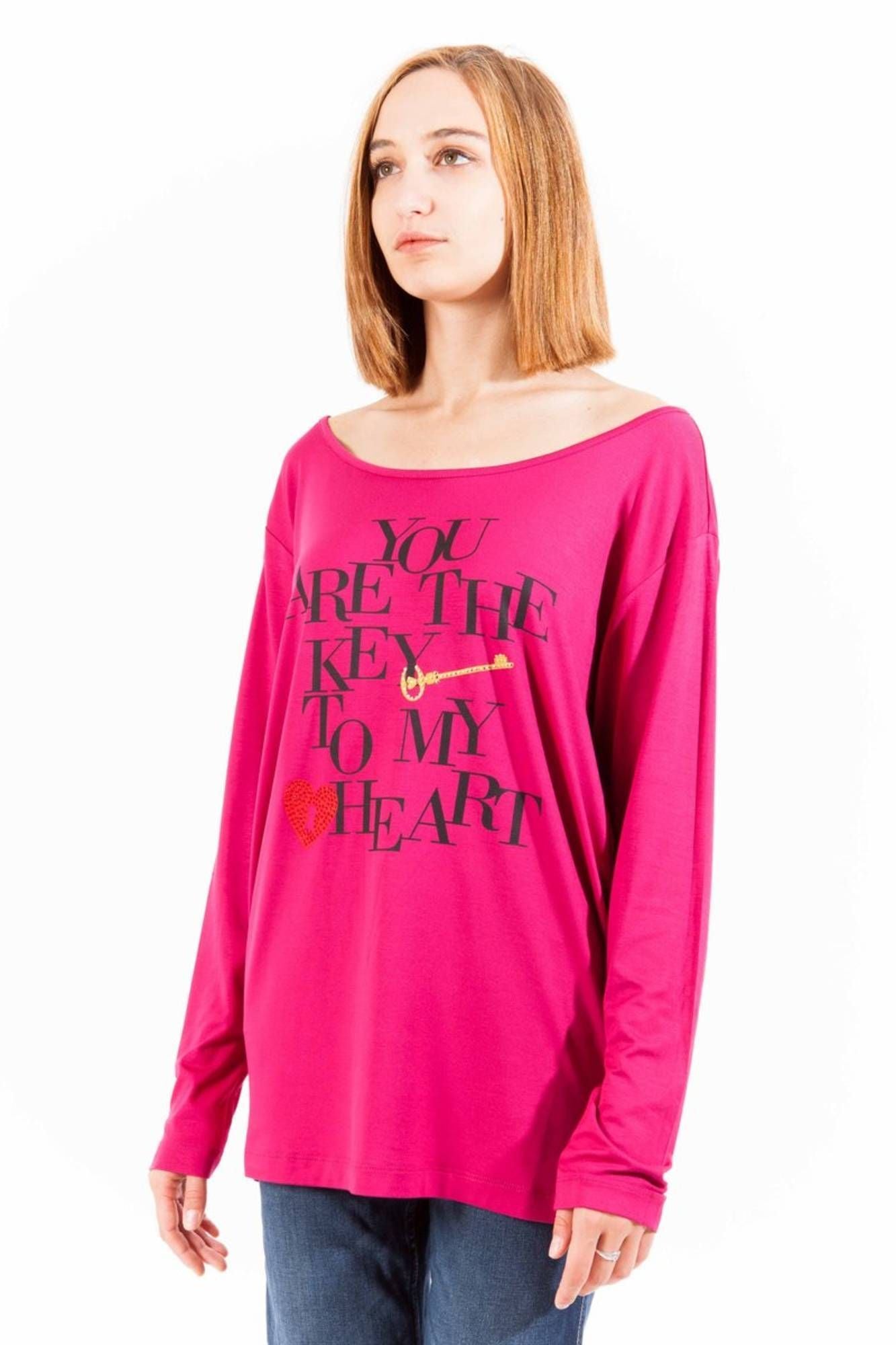 Chic Pink Long Sleeve Logo Tee