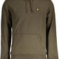 Emerald Green Cotton Hoodie with Logo Detail