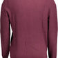 Elegant Purple Cotton-Wool Blend Sweater