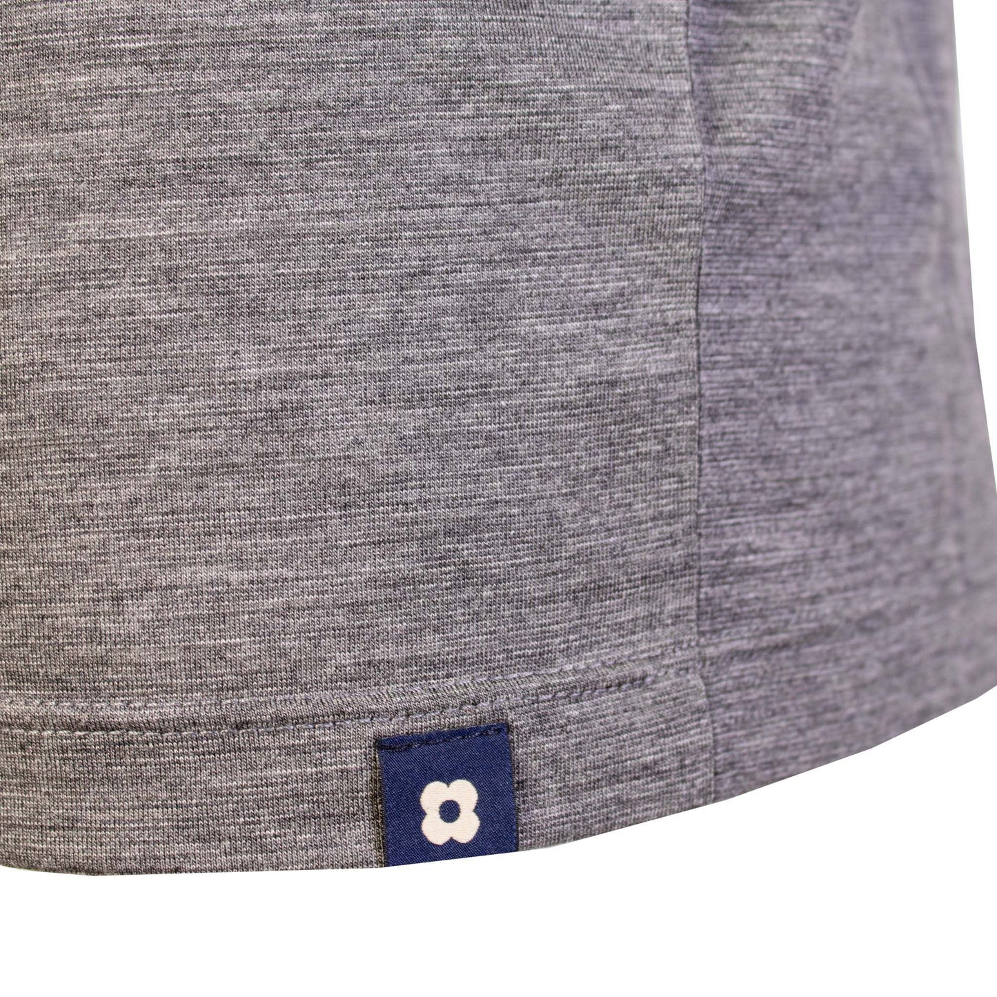 Elegant Grey Wool T-Shirt with Embroidered Detail