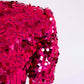 Cherry Red Sequined Tulle Top