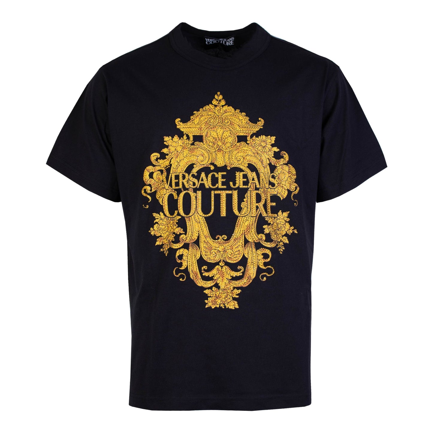 Elegant Gold Crystal Baroque Cotton Tee