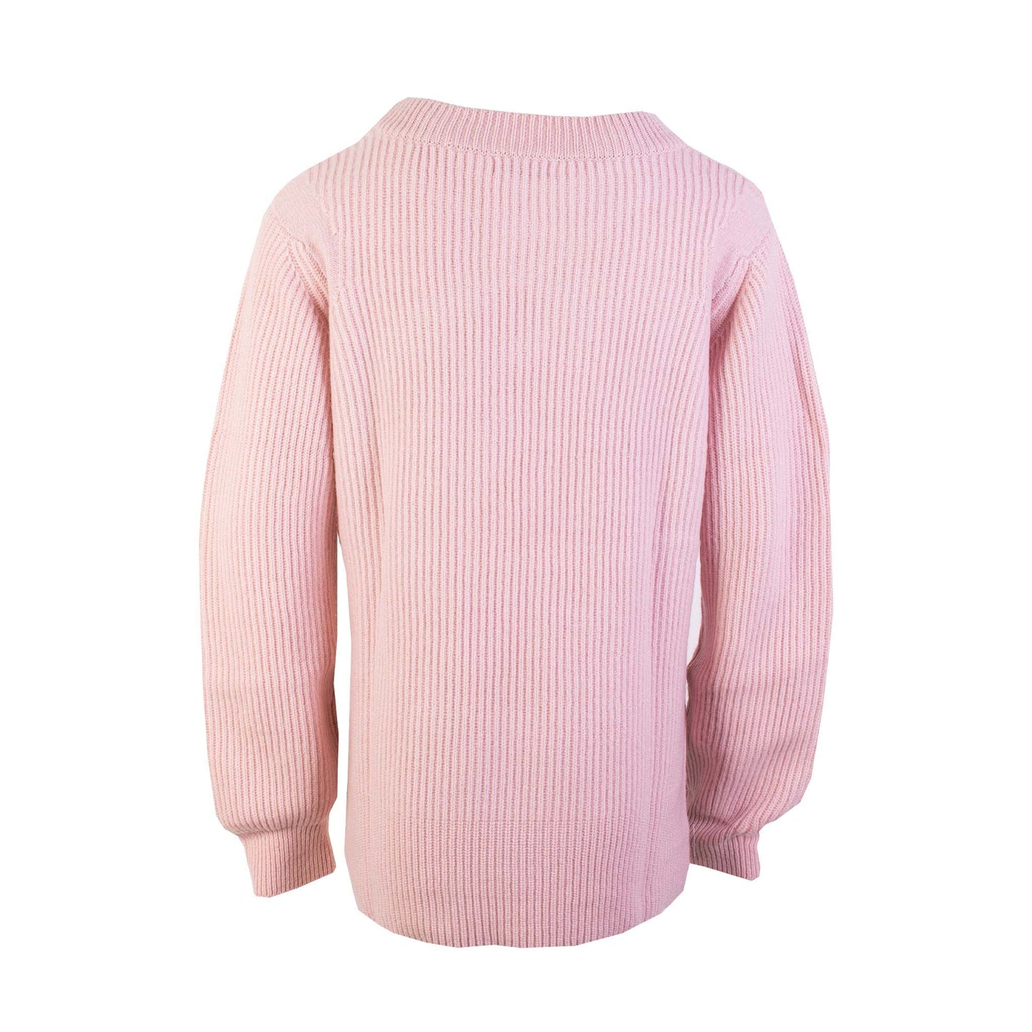 Chic Pink Ribbed Cashmere Sweater