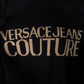 Elegant Black Cotton Jumper with Gold Logo Detail