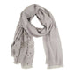 Grey Dawn Cashmere With Swarovski Crystal Logo Scarf