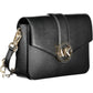 Chic Black Leather Shoulder Bag with Chain Detail