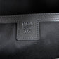 MCM Black Coated Canvas Studded Medium Backpack