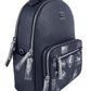 MCM Navy Leather Small Backpack with Camo Print