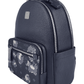 MCM Navy Leather Small Backpack with Camo Print