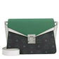 MCM Women's Patricia Green / Black / White Leather Medium Crossbody Bag