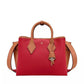 MCM Red Milano Ruby Leather Medium Tote Shoulder Bag