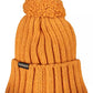 Vibrant Orange Pom Pom Cap Emblazoned with Iconic Detailing