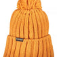 Chic Orange Pom Pom Winter Cap