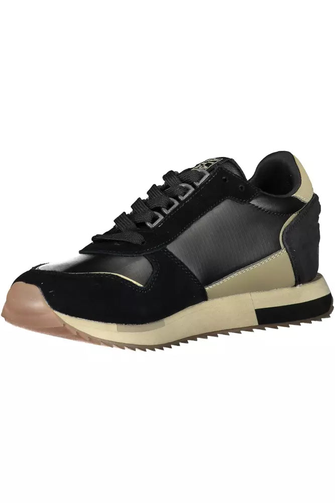 Chic Contrasting Laced Sneakers