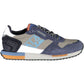 Chic Blue Sports Sneakers with Contrasting Details