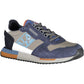 Chic Blue Sports Sneakers with Contrasting Details