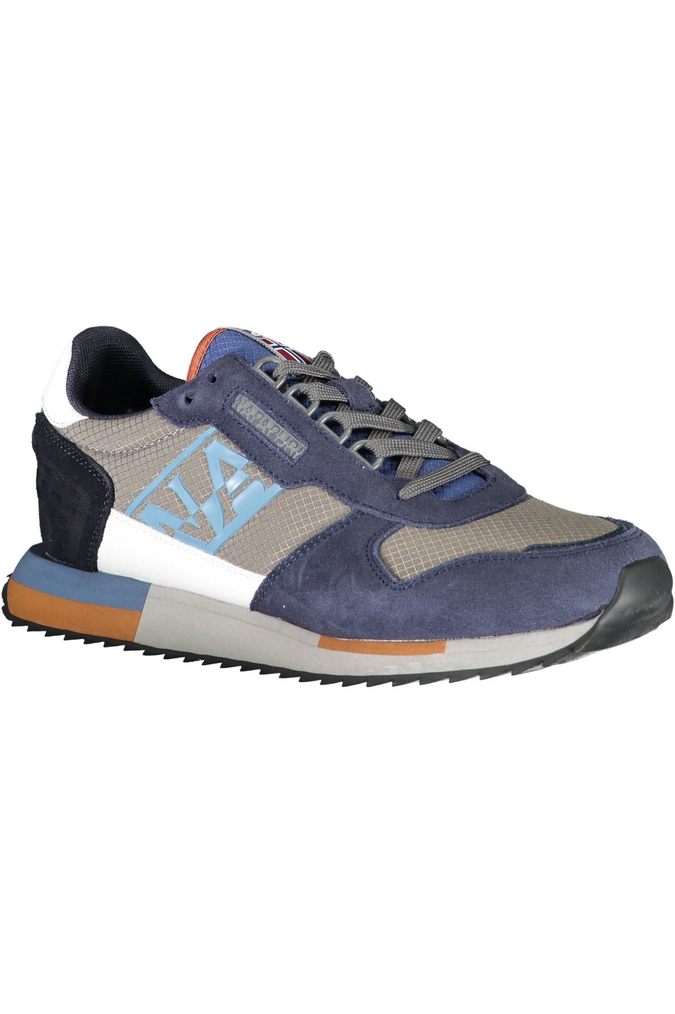 Chic Blue Sports Sneakers with Contrasting Details